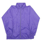 HARRY BUTLER Mens Purple Nylon Casual Jacket L Zip Plain Lightweight Outerwear