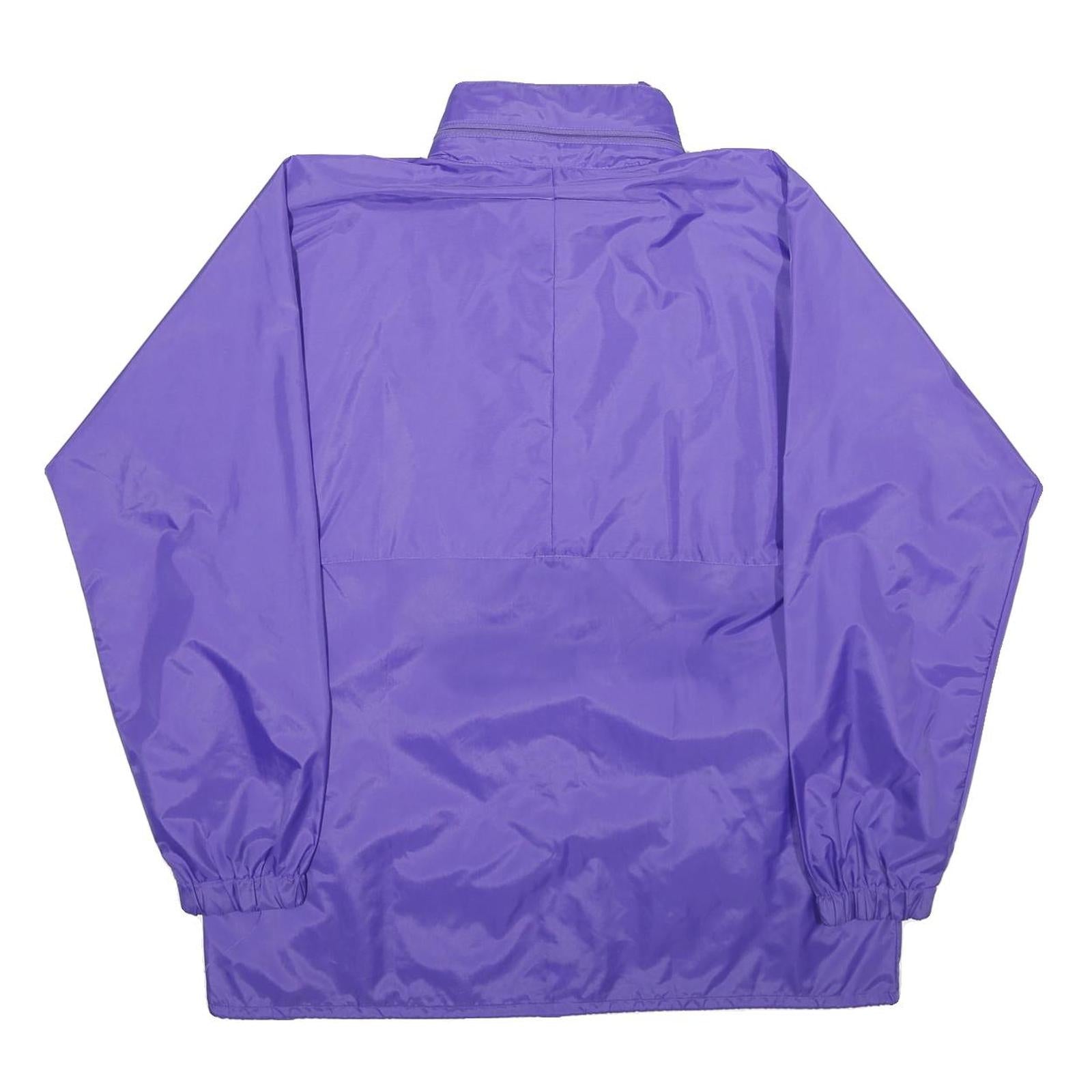 HARRY BUTLER Mens Purple Nylon Casual Jacket L Zip Plain Lightweight Outerwear