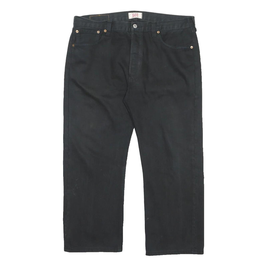 LEVI'S 501 Mens Black Regular Straight Denim W36 L27 Button Cotton Jeans Classic