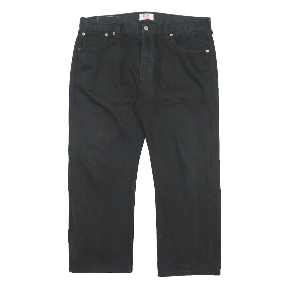 LEVI'S 501 Mens Black Regular Straight Denim W36 L27 Button Cotton Jeans Classic
