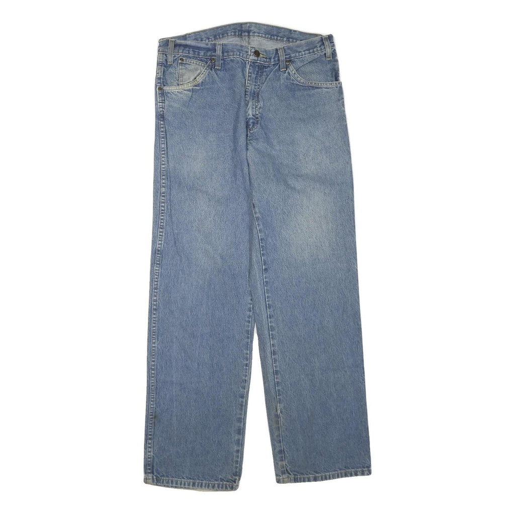DICKIES Womens Jeans Blue Regular Straight Denim Medium W34 L32 Classic Fit Zip