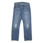 LEVI'S 501 Mens Blue Regular Straight Denim Medium W33 L30 Button Closure Jeans