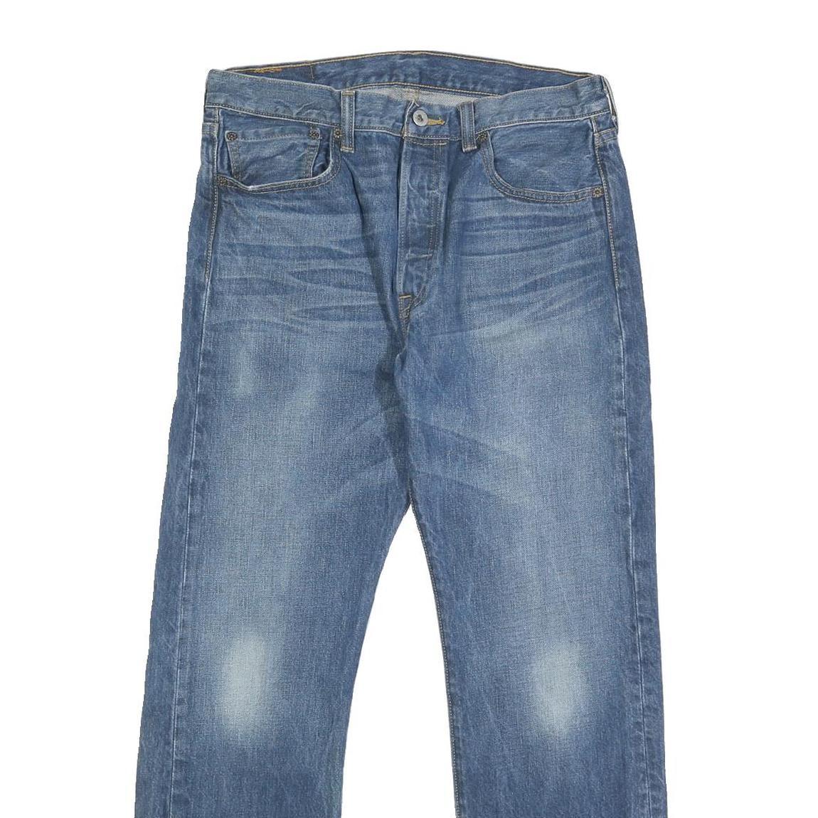 LEVI'S 501 Mens Blue Regular Straight Denim Medium W33 L30 Button Closure Jeans