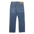 LEVI'S 501 Mens Blue Regular Straight Denim Medium W33 L30 Button Closure Jeans