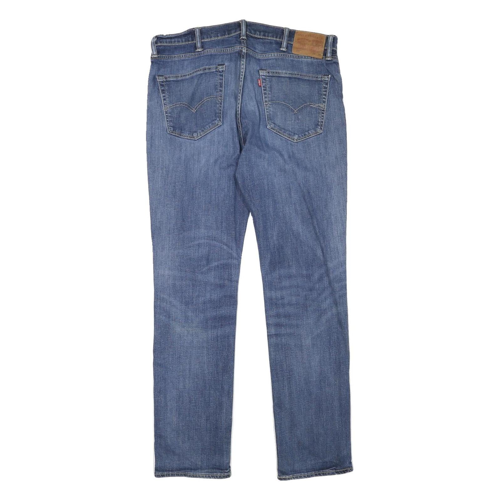 LEVI'S Mens Slim Blue Denim Light W36 L32 Zip Cotton Blend Jeans Classic Style