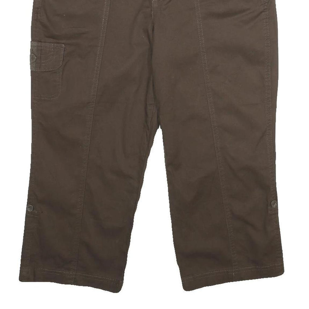 GLORIA VANDERBILT Womens Shorts Brown Cargo UK 10 W30 Cotton Blend Casual