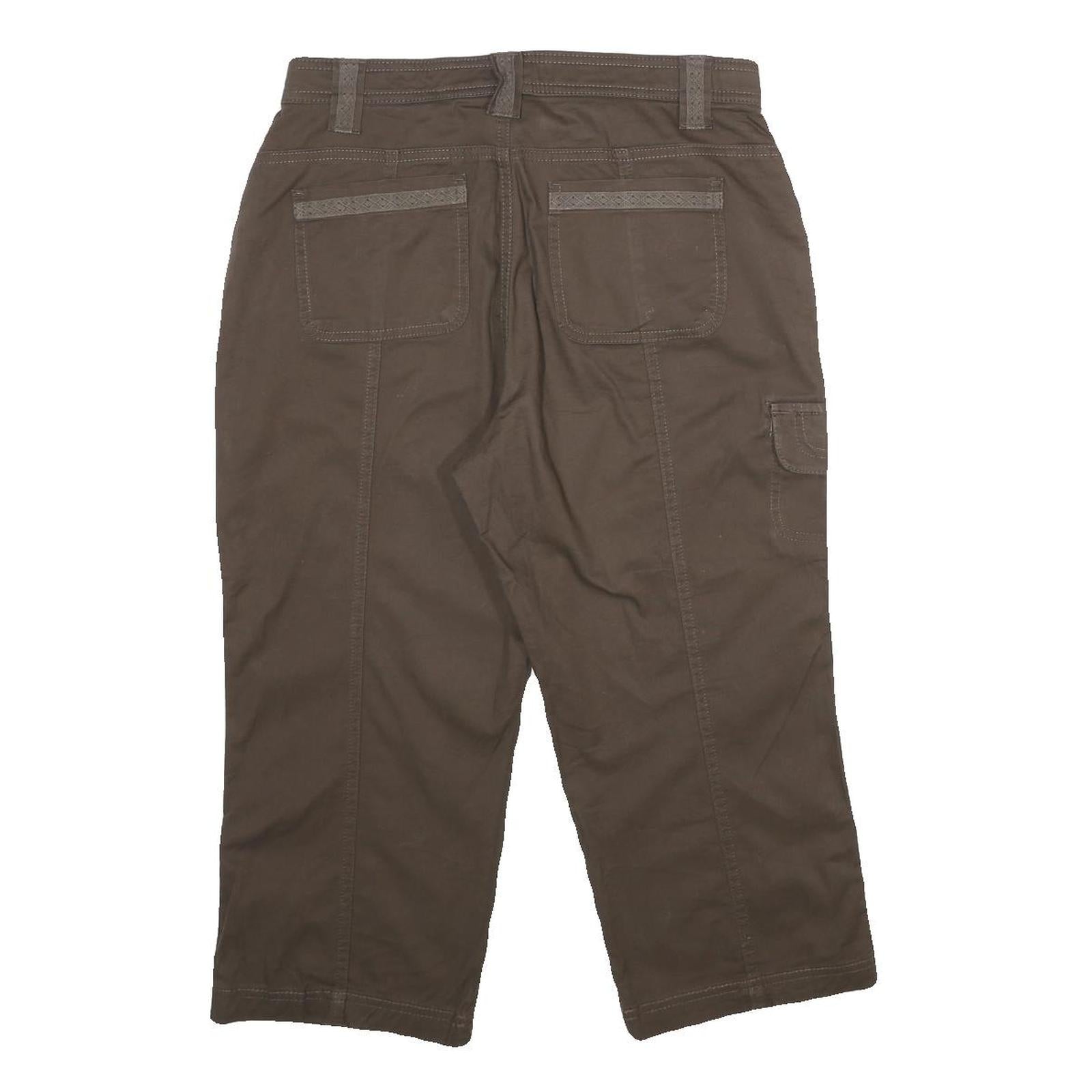 GLORIA VANDERBILT Womens Shorts Brown Cargo UK 10 W30 Cotton Blend Casual