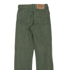 LEVI'S 501 Mens Jeans Green Regular Straight Denim W27 L27 Classic Button Fly