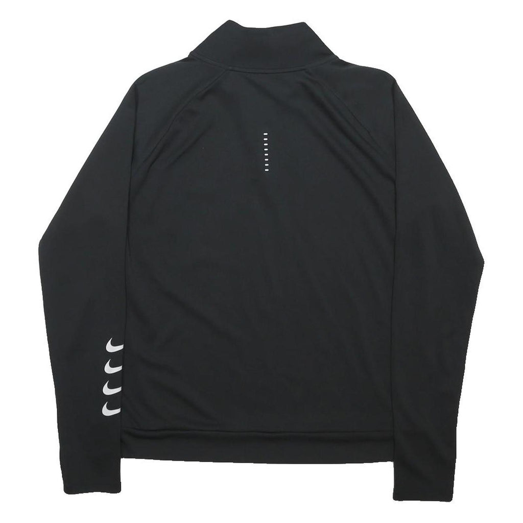 NIKE RUNNING Mens Black Patterned Pullover Crew Neck Basic Knit M Sports Jumper
