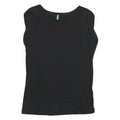 UNITED COLORS OF BENETTON Womens Black T-Shirt S Short Sleeve Round Neck Basic