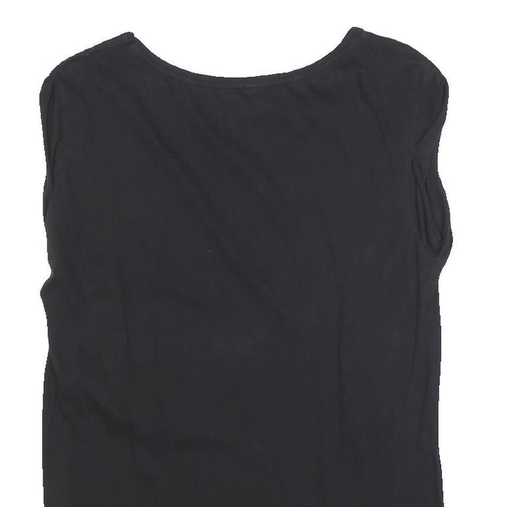 UNITED COLORS OF BENETTON Womens Black T-Shirt S Short Sleeve Round Neck Basic