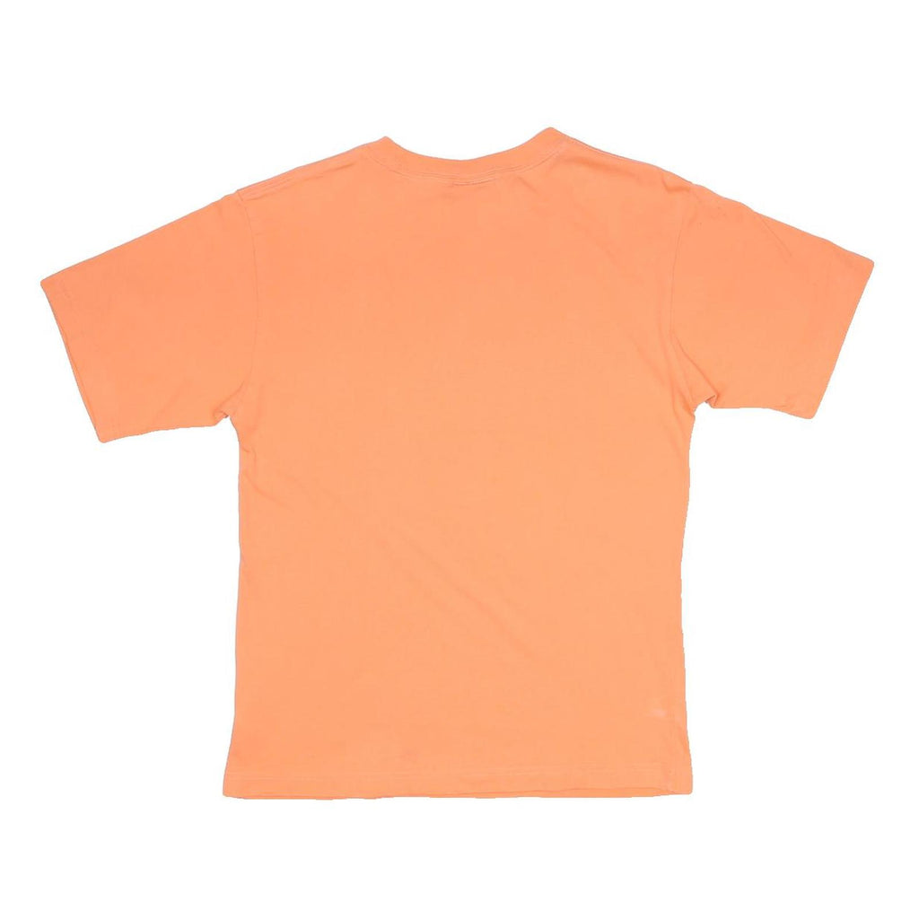 ADIDAS Mens Orange Graphic T-Shirt S Short Sleeve Crew Neck Cotton Casual
