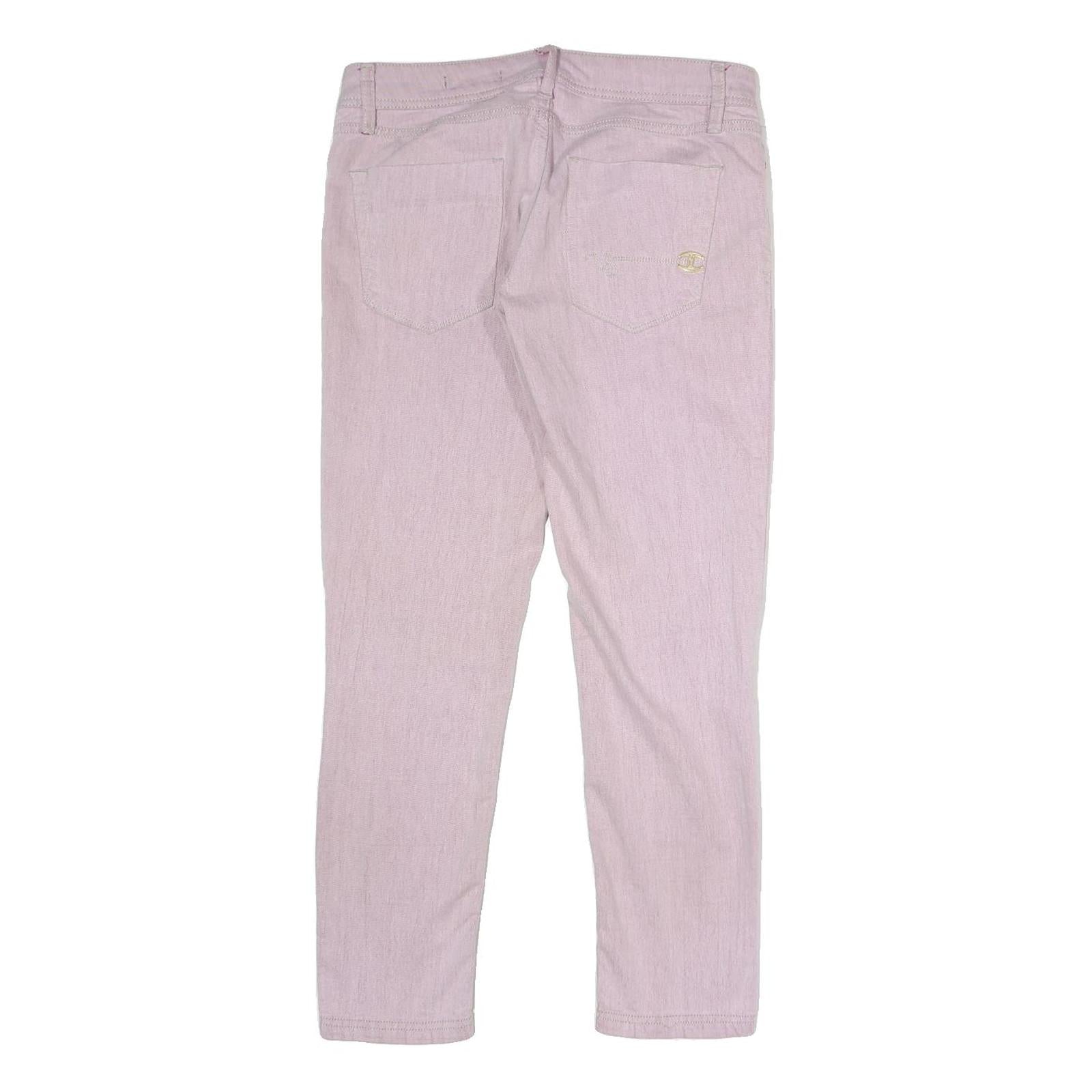 JUST CAVALLI Womens Jeans Pink Regular Slim Denim W30 L31 Stylish Zip Fastening