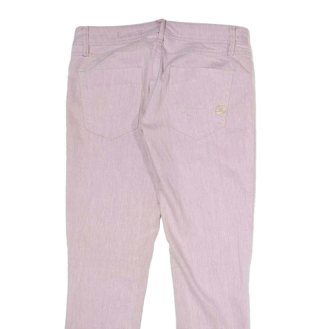 JUST CAVALLI Womens Jeans Pink Regular Slim Denim W30 L31 Stylish Zip Fastening