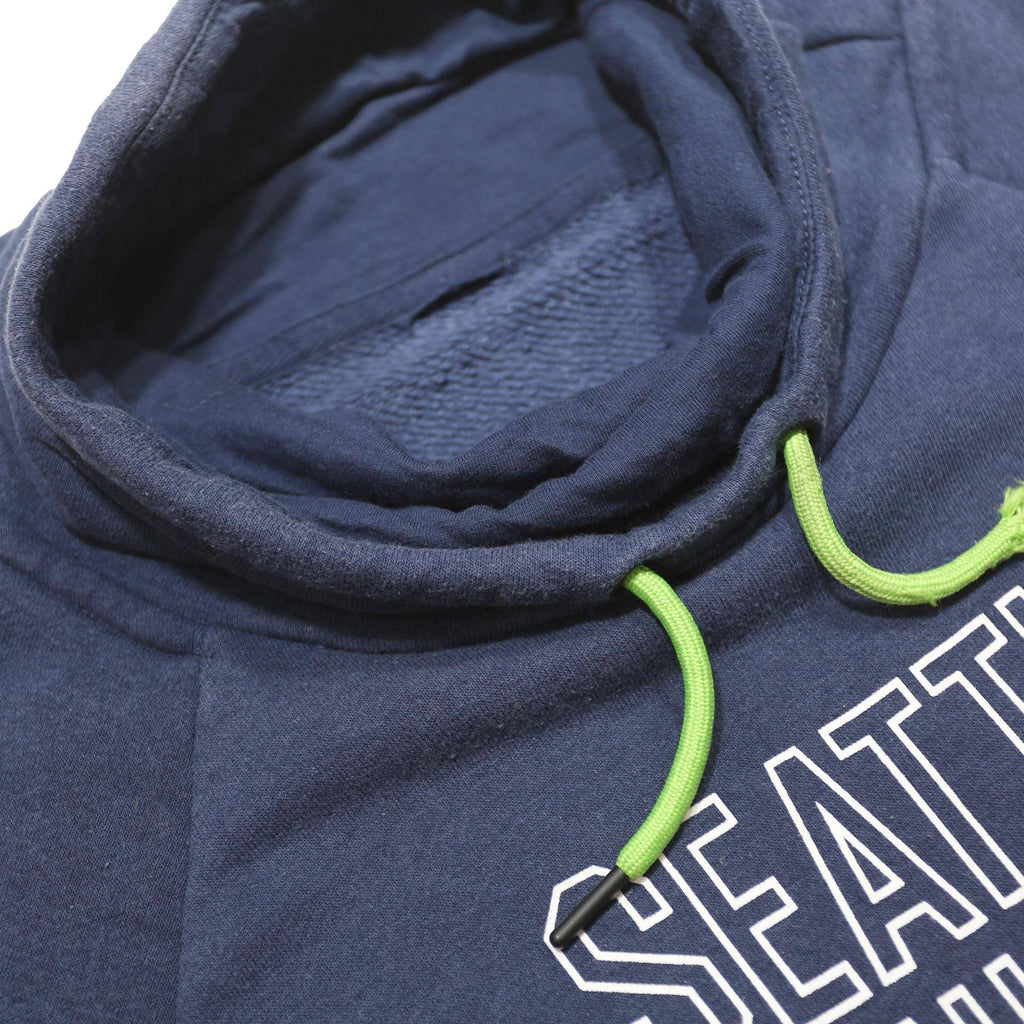 NIKE Womens Blue & Green Seattle Seahawks Crew Neck S Pullover Hoodie Zipped