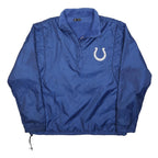 NFL Mens Blue Colts Pullover Jacket XL Polyester Zip Sports Outerwear