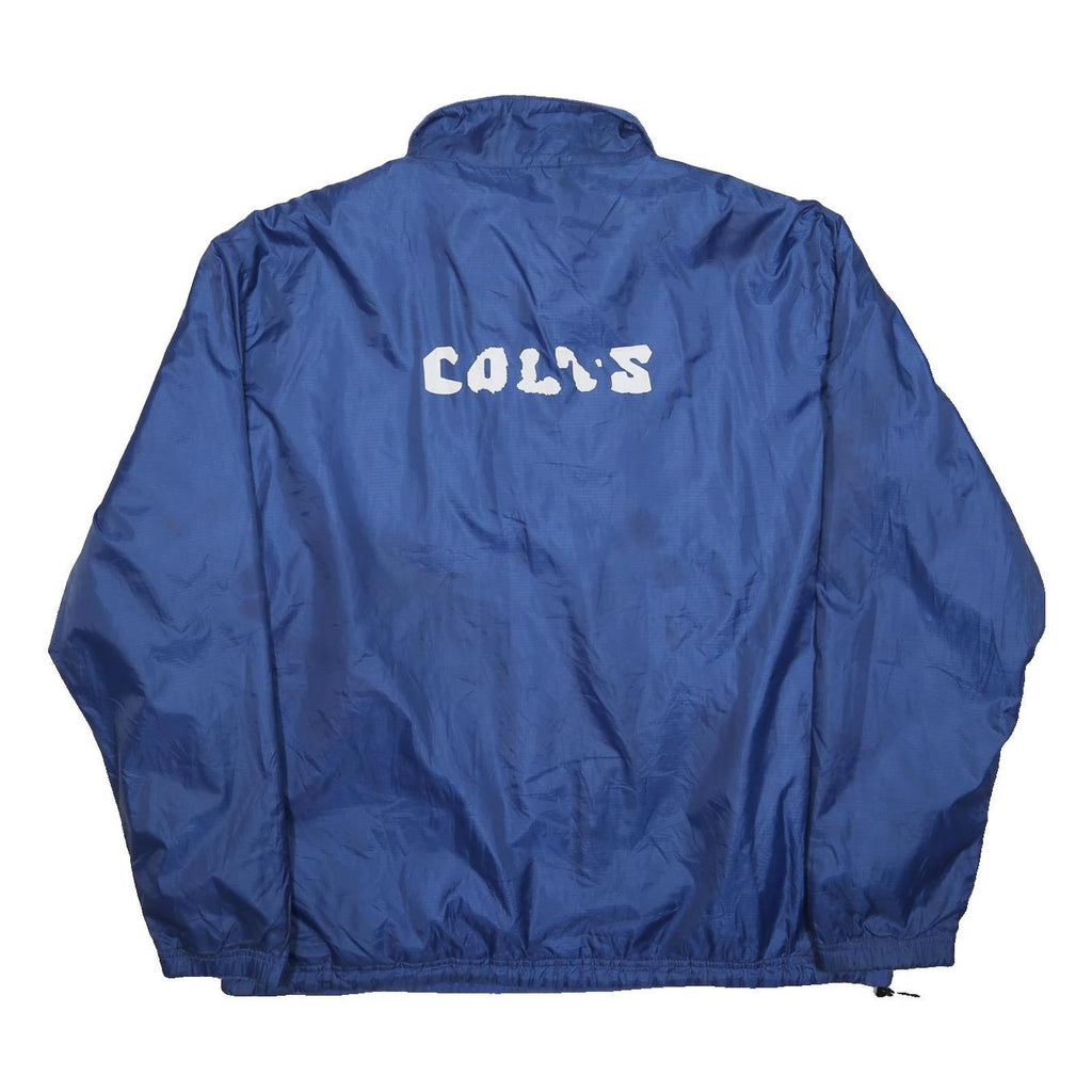 NFL Mens Blue Colts Pullover Jacket XL Polyester Zip Sports Outerwear