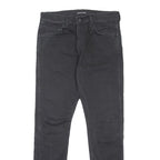 LEVI'S Mens Slim Black Skinny Denim Jeans Cotton Blend W32 L32 Zip Classic