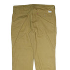 LEVI'S Mens Cotton Beige Regular Fit Straight Leg Trousers W38 L30 Casual Wear
