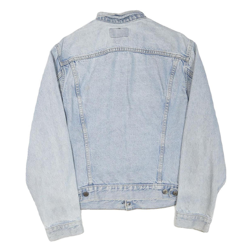LEVI'S Mens Blue Denim Jacket S Cotton Blend Button Closure Classic Fit