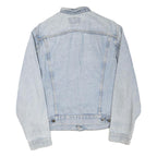 LEVI'S Mens Blue Denim Jacket S Cotton Blend Button Closure Classic Fit