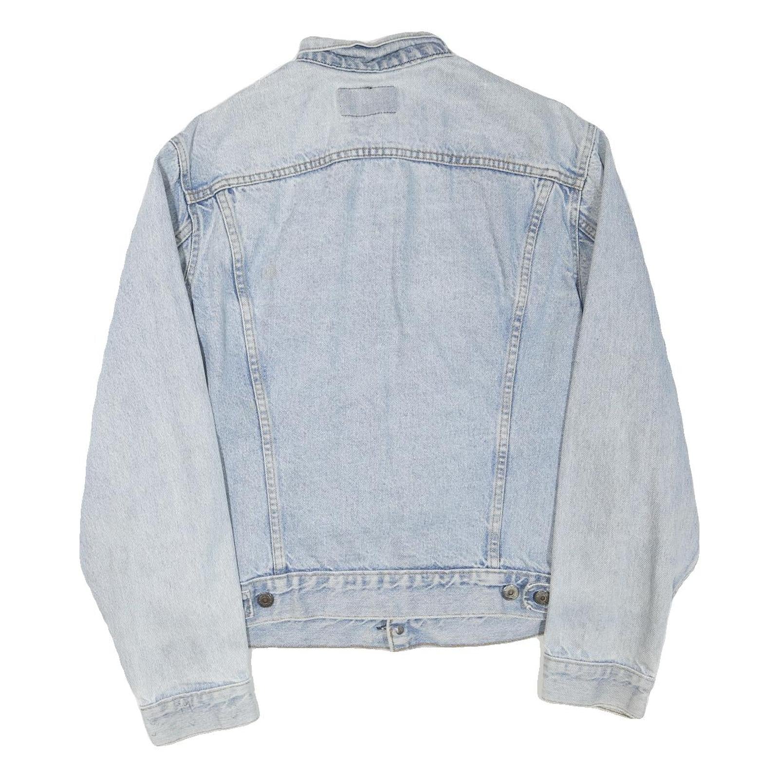 LEVI'S Mens Blue Denim Jacket S Cotton Blend Button Closure Classic Fit