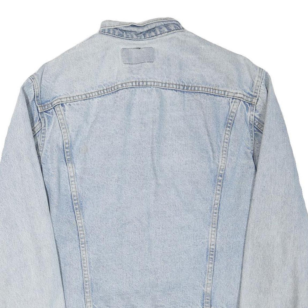 LEVI'S Mens Blue Denim Jacket S Cotton Blend Button Closure Classic Fit