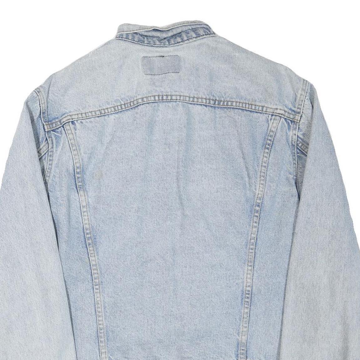 LEVI'S Mens Blue Denim Jacket S Cotton Blend Button Closure Classic Fit