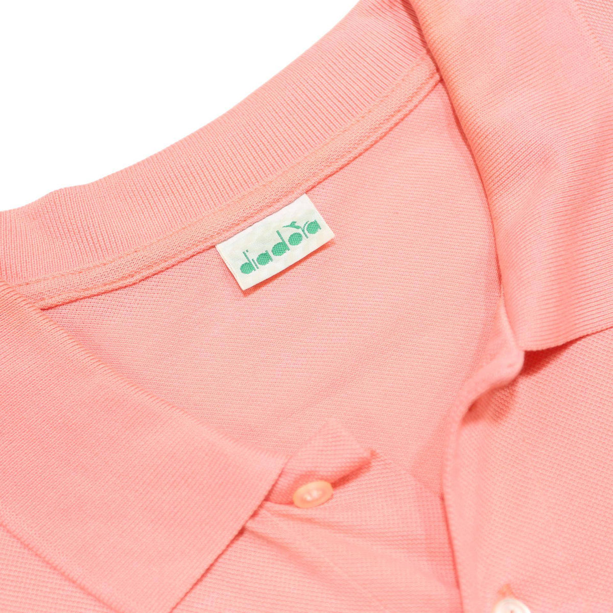 DIADORA Mens Pink Polo Shirt XL Cotton Short Sleeve Basic Casual Wear