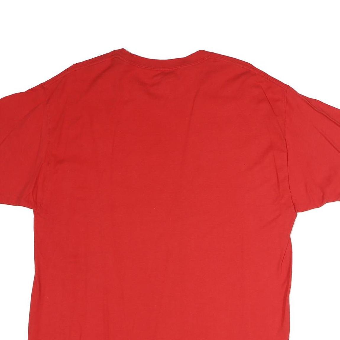 CHAMPION Mens Red USA Graphic T-Shirt L Short Sleeve Crew Neck Cotton