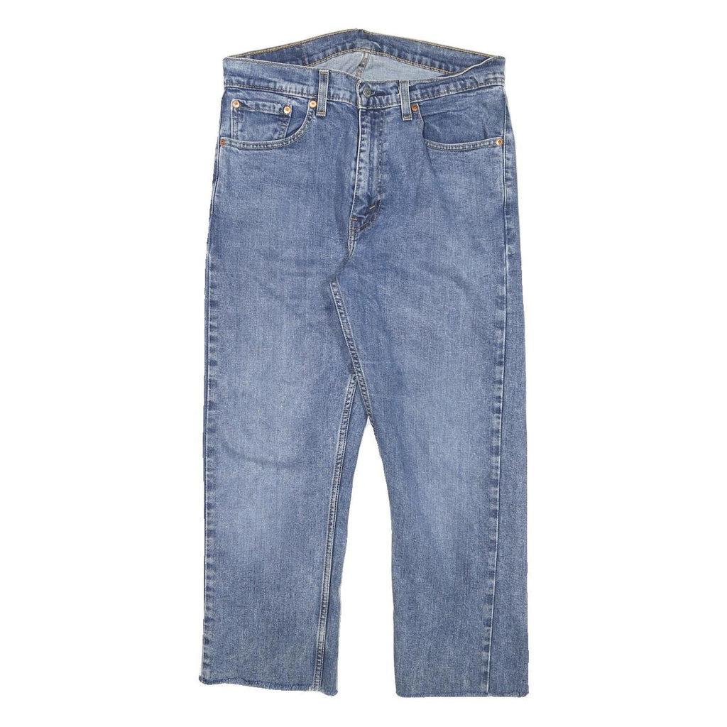 LEVI'S 505 Mens Jeans Blue Regular Straight Denim Medium W30 L23 Classic Style