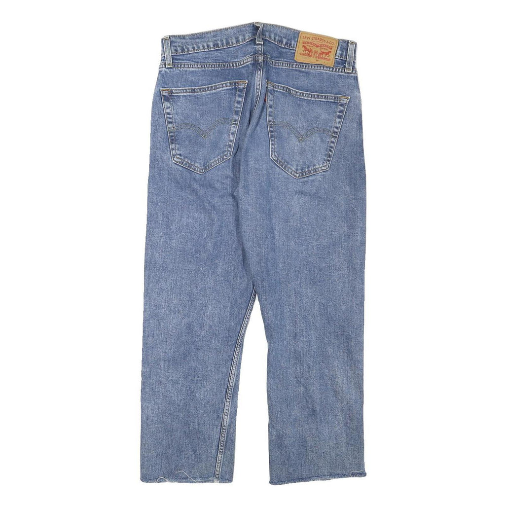 LEVI'S 505 Mens Jeans Blue Regular Straight Denim Medium W30 L23 Classic Style