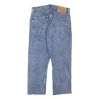 LEVI'S 505 Mens Jeans Blue Regular Straight Denim Medium W30 L23 Classic Style