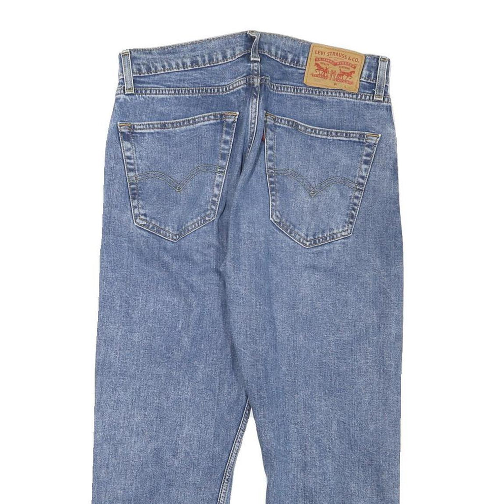 LEVI'S 505 Mens Jeans Blue Regular Straight Denim Medium W30 L23 Classic Style