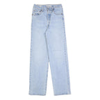 LEVI'S Womens Regular Fit Straight Leg Denim Light Blue Cotton Blend Button W26
