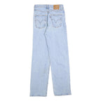LEVI'S Womens Regular Fit Straight Leg Denim Light Blue Cotton Blend Button W26