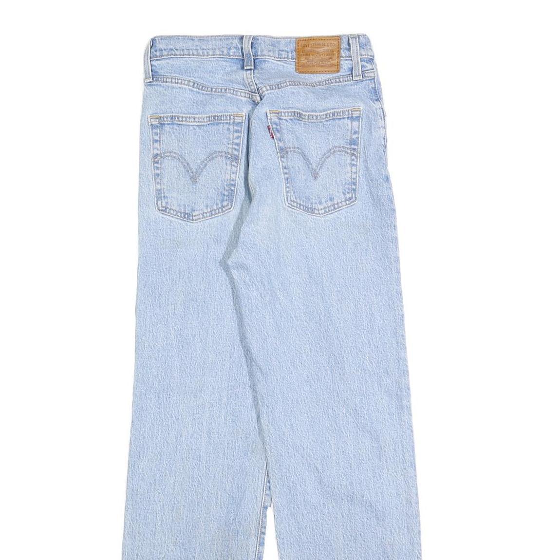 LEVI'S Womens Regular Fit Straight Leg Denim Light Blue Cotton Blend Button W26