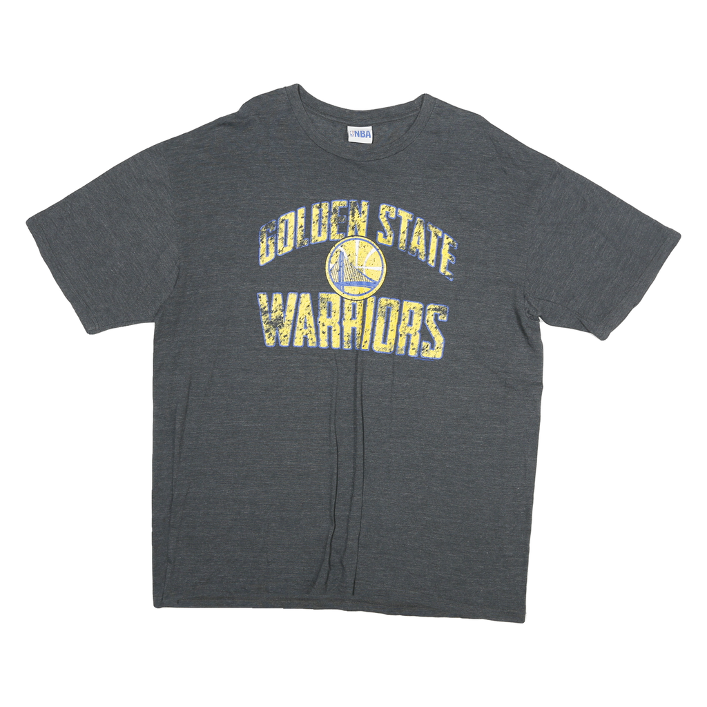 NBA Mens Grey Golden State Warriors Graphic T-Shirt XL Short Sleeve Crew Neck