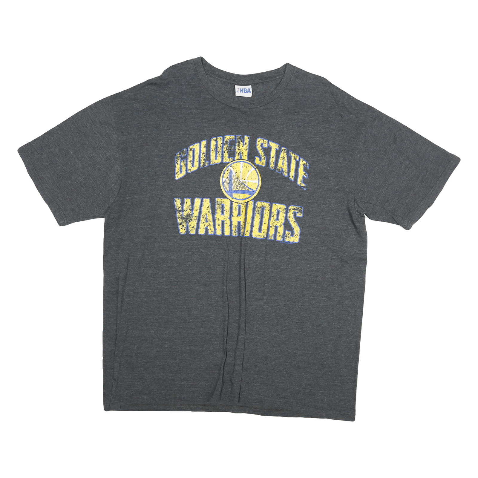NBA Mens Grey Golden State Warriors Graphic T-Shirt XL Short Sleeve Crew Neck