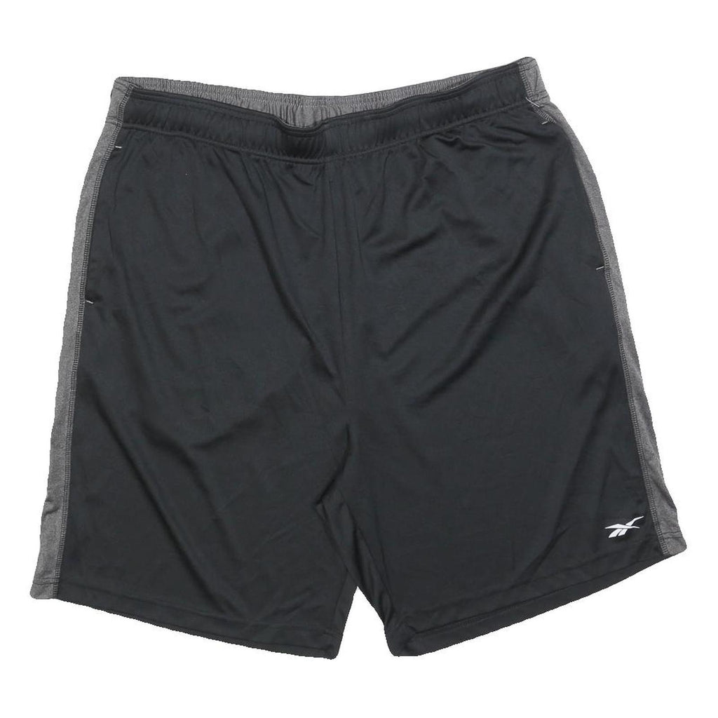REEBOK Mens Shorts Black & Grey Casual Regular XL W36 Activewear