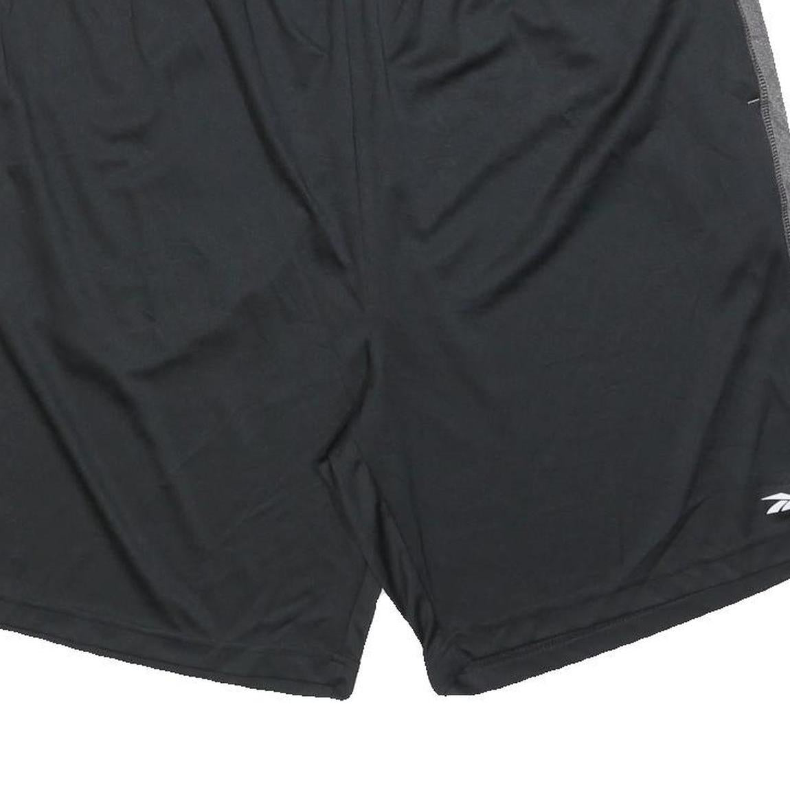 REEBOK Mens Shorts Black & Grey Casual Regular XL W36 Activewear