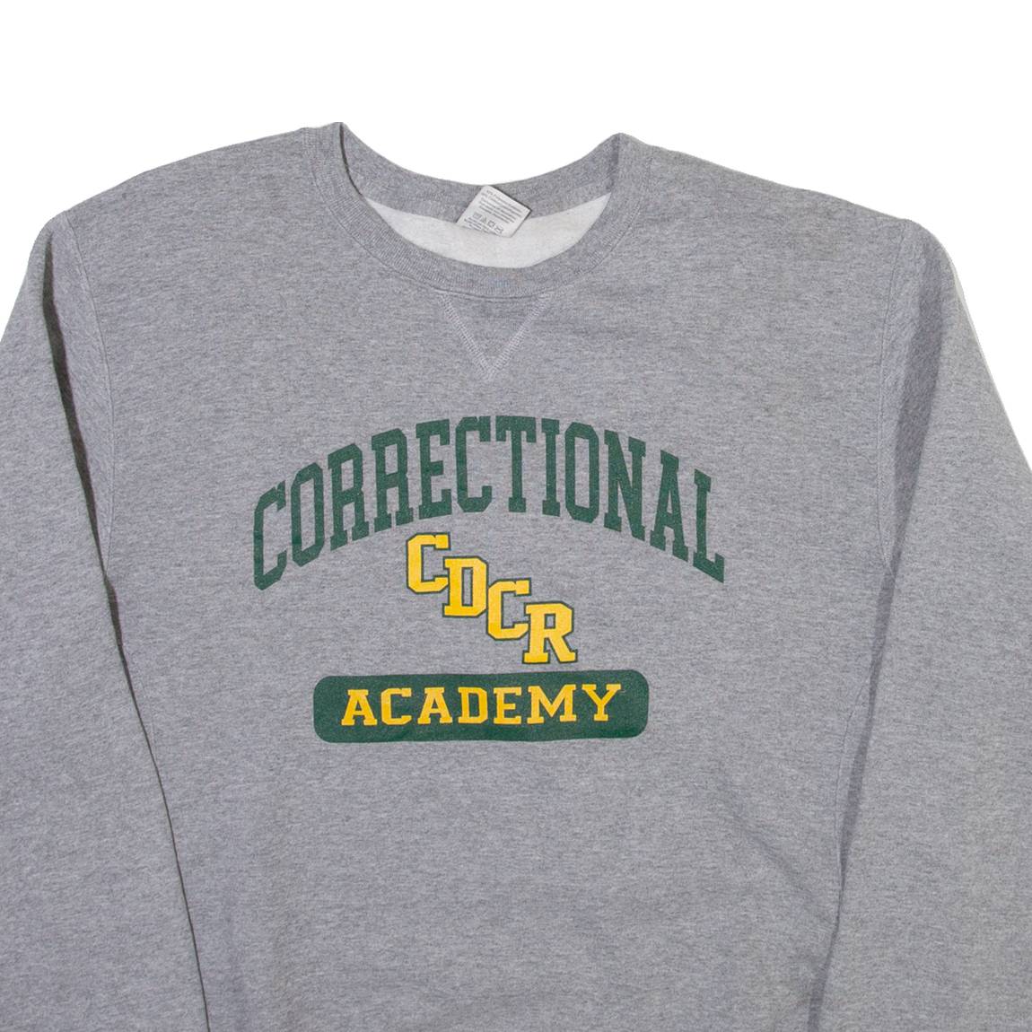 RUSSELL ATHLETIC Correctional Academy Mens Sweatshirt Grey L