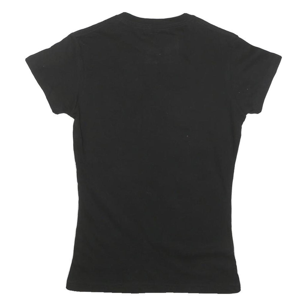 HARD ROCK CAFE Womens Black Louisville Logo Graphic T-Shirt XS Short Sleeve Crew