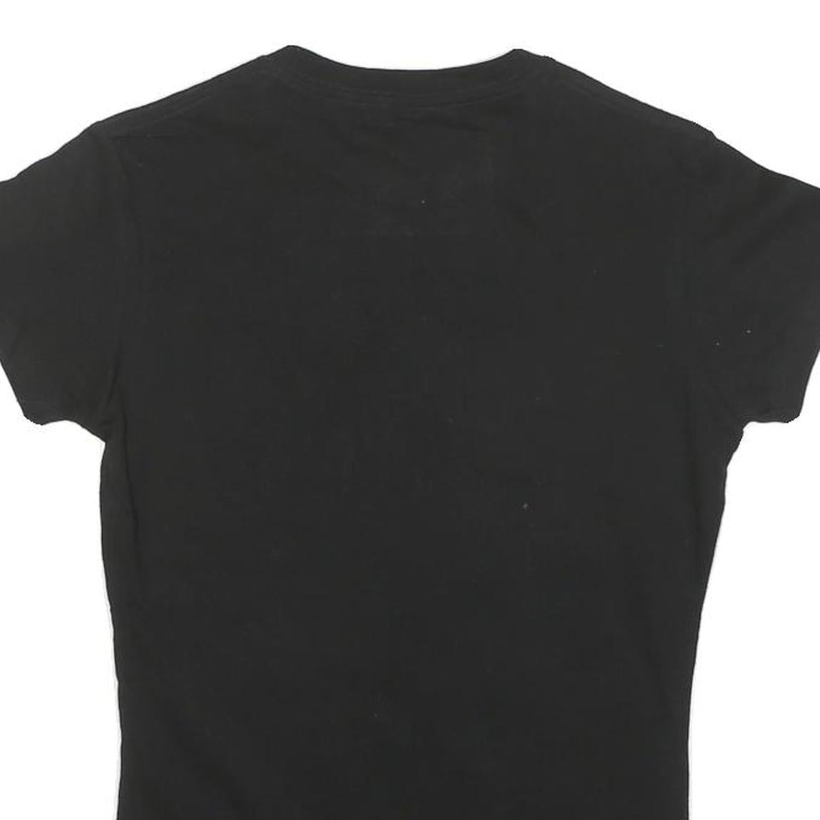 HARD ROCK CAFE Womens Black Louisville Logo Graphic T-Shirt XS Short Sleeve Crew