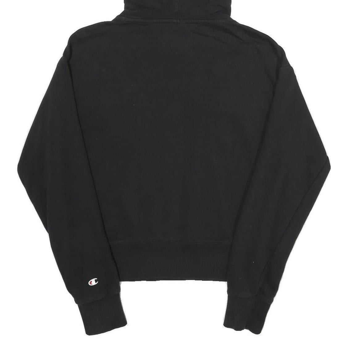 CHAMPION Womens Black Pullover Hoodie M Cotton Blend Casual Streetwear