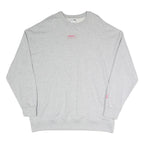 PUMA Womens Grey Sweatshirt Crew Neck XL Cotton Blend Casual Logo Printed