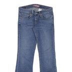 LEVI'S Womens Blue Regular Flared Denim Medium W28 L29 Classic Cotton Blend Zip