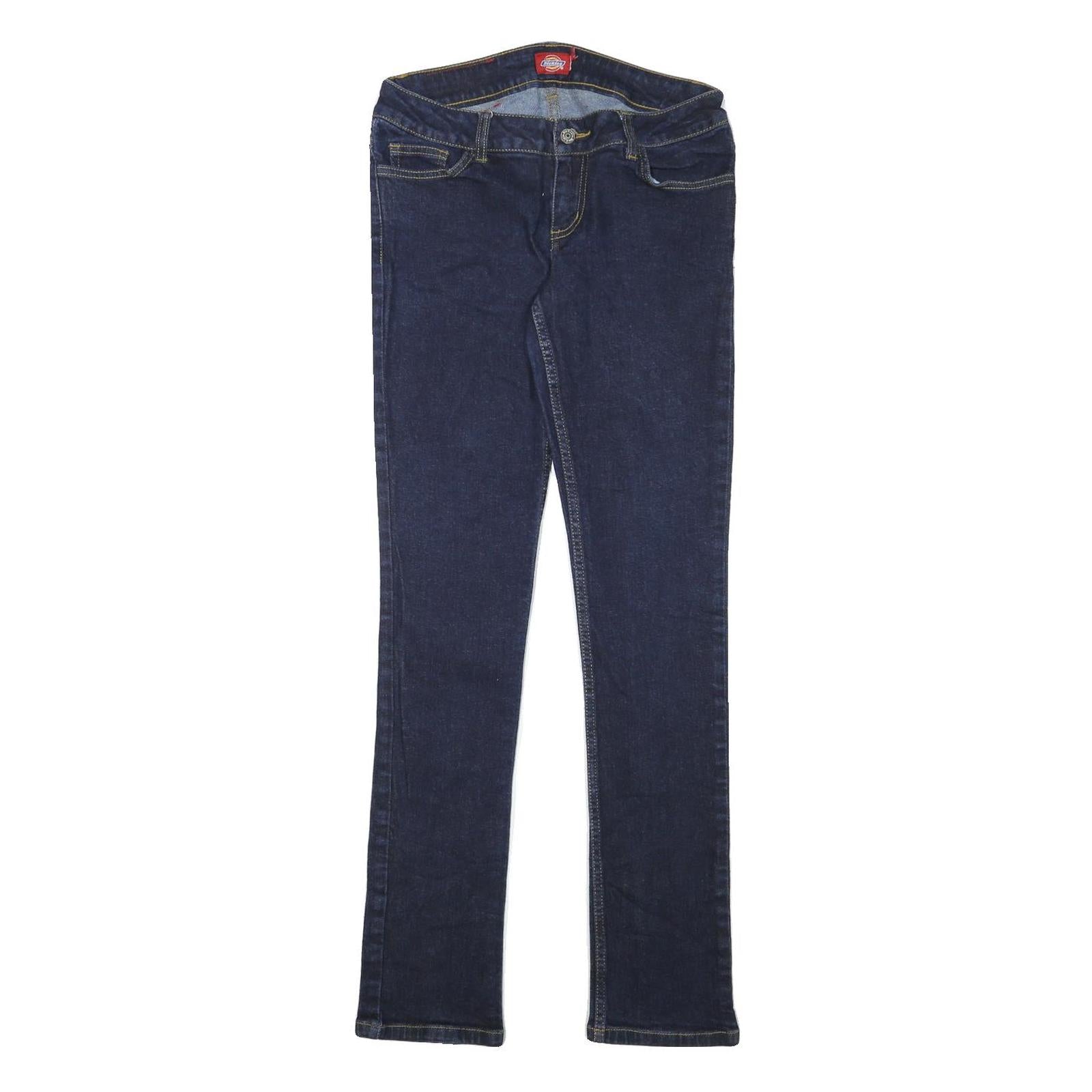 DICKIES Womens Jeans Blue Slim Skinny Denim Medium W29 L31 Slim Fit Zip