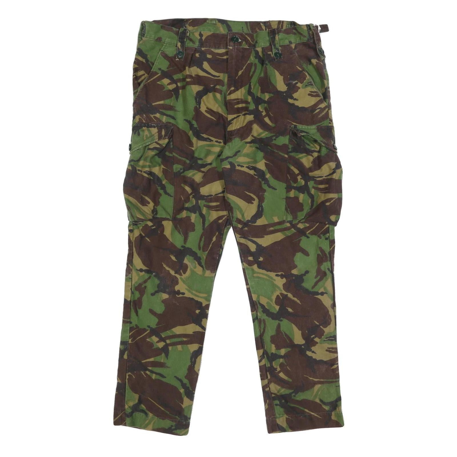 SUPERCRAFT GARMENTS Mens Cotton Blend Slim Camouflage Cargo Trousers W32 L29