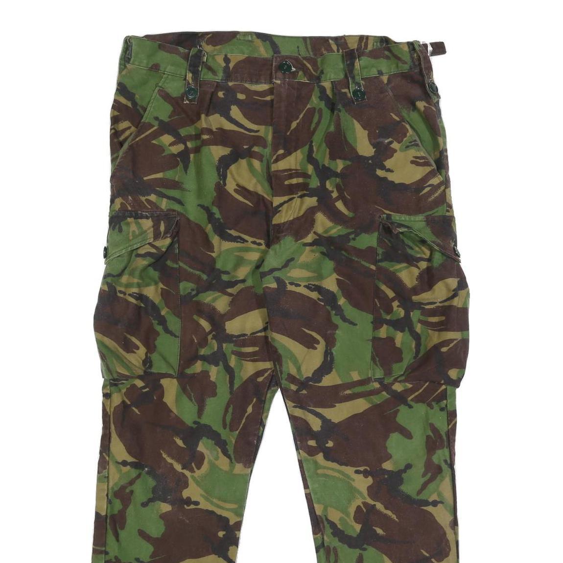 SUPERCRAFT GARMENTS Mens Cotton Blend Slim Camouflage Cargo Trousers W32 L29